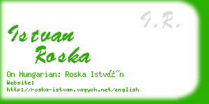 istvan roska business card